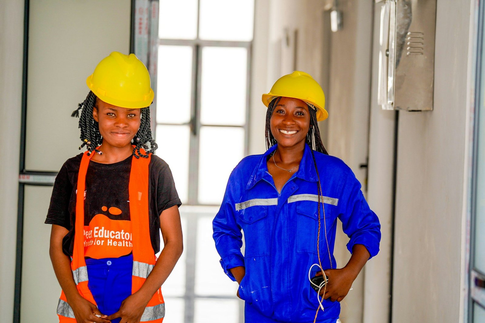Two women engineers in hard hats
