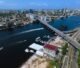 Waterfront city and bridge at Lagos